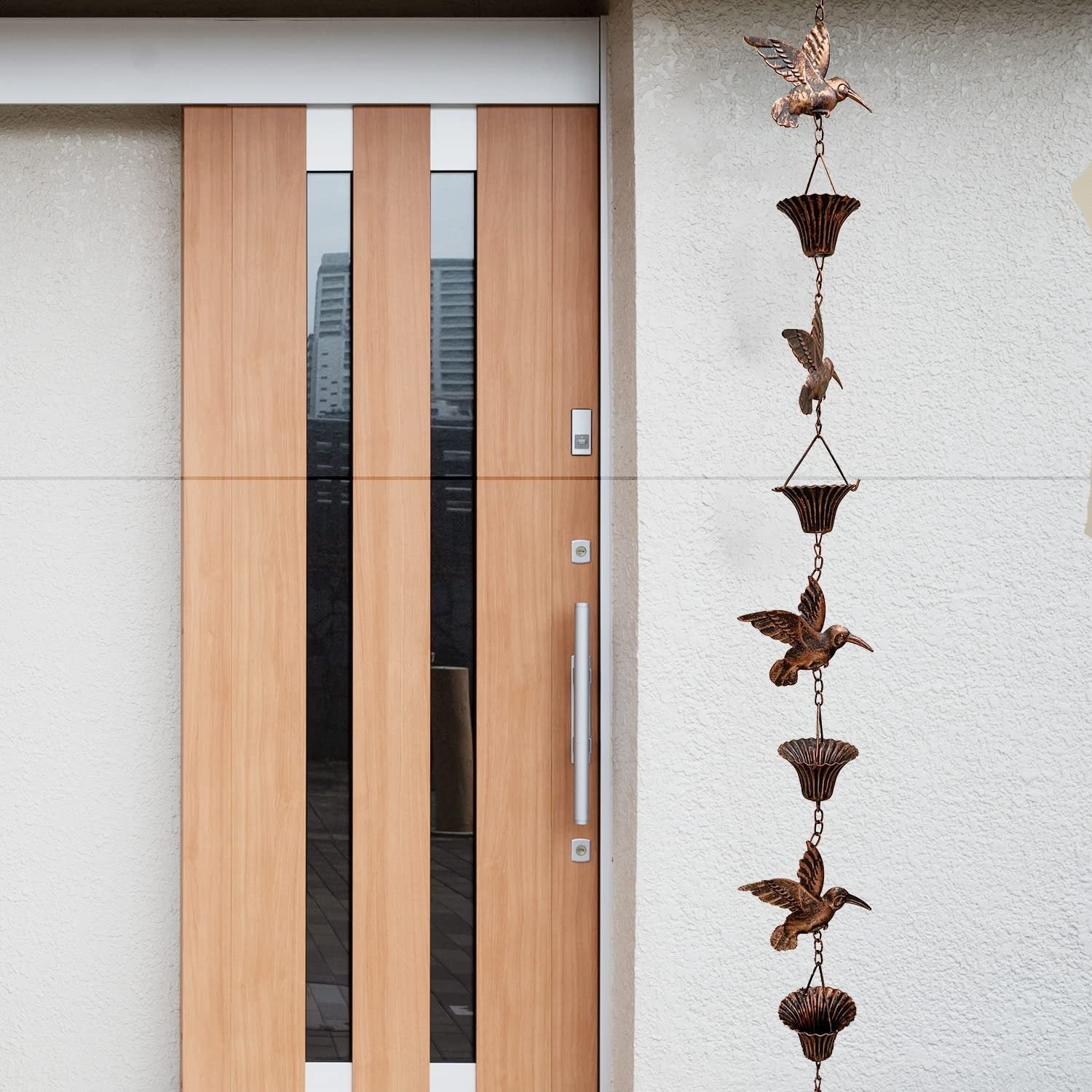 AquaSong™ – Decorative Hummingbird Rain Chain for Gutters & Gardens