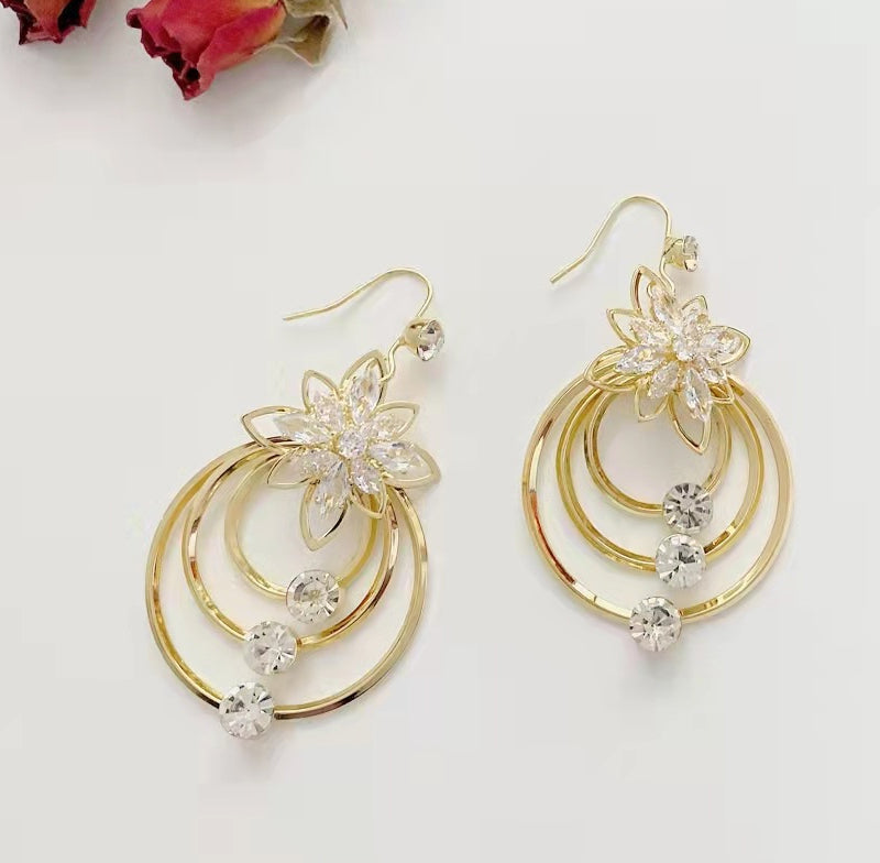 2+2 FREE | Lotessa™ - Lotus Crystal Earrings in 18K Gold Plated Sterling Silver