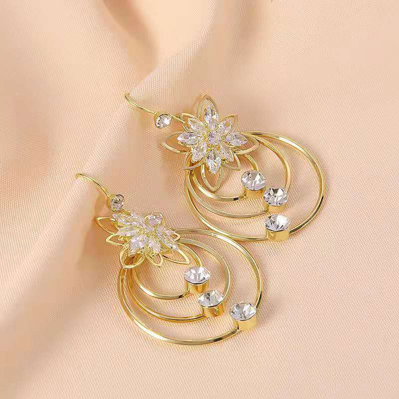 2+2 FREE | Lotessa™ - Lotus Crystal Earrings in 18K Gold Plated Sterling Silver