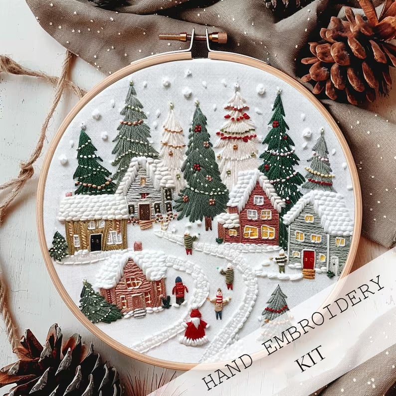 SnowStitch™ - Holiday Embroidery Kit