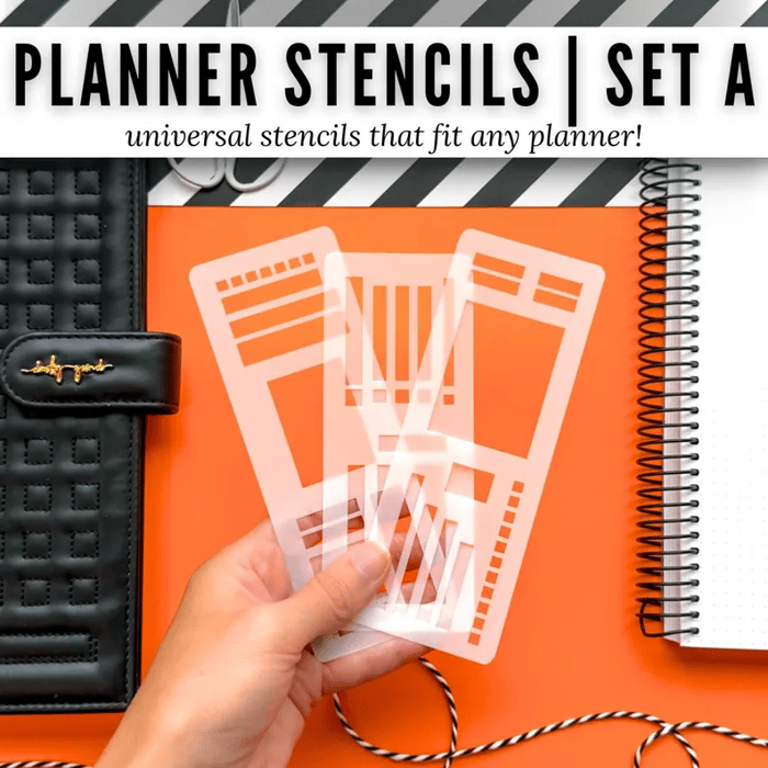 CraftFlex™ – Flexible Mylar Planner & Journal Stencils Set