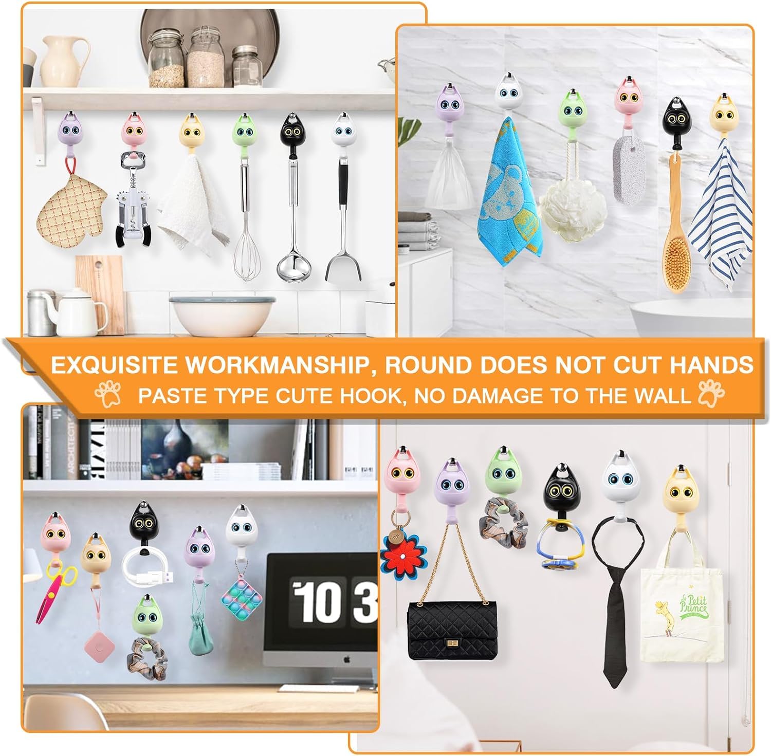 1+1 FREE | PurrGrip™ – Organize in Style with Cat-Shaped Wall Hooks