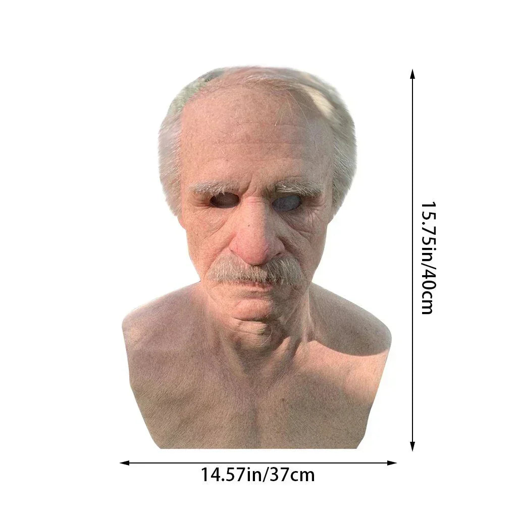 ElderMorph™ - Old Man Full Head Mask