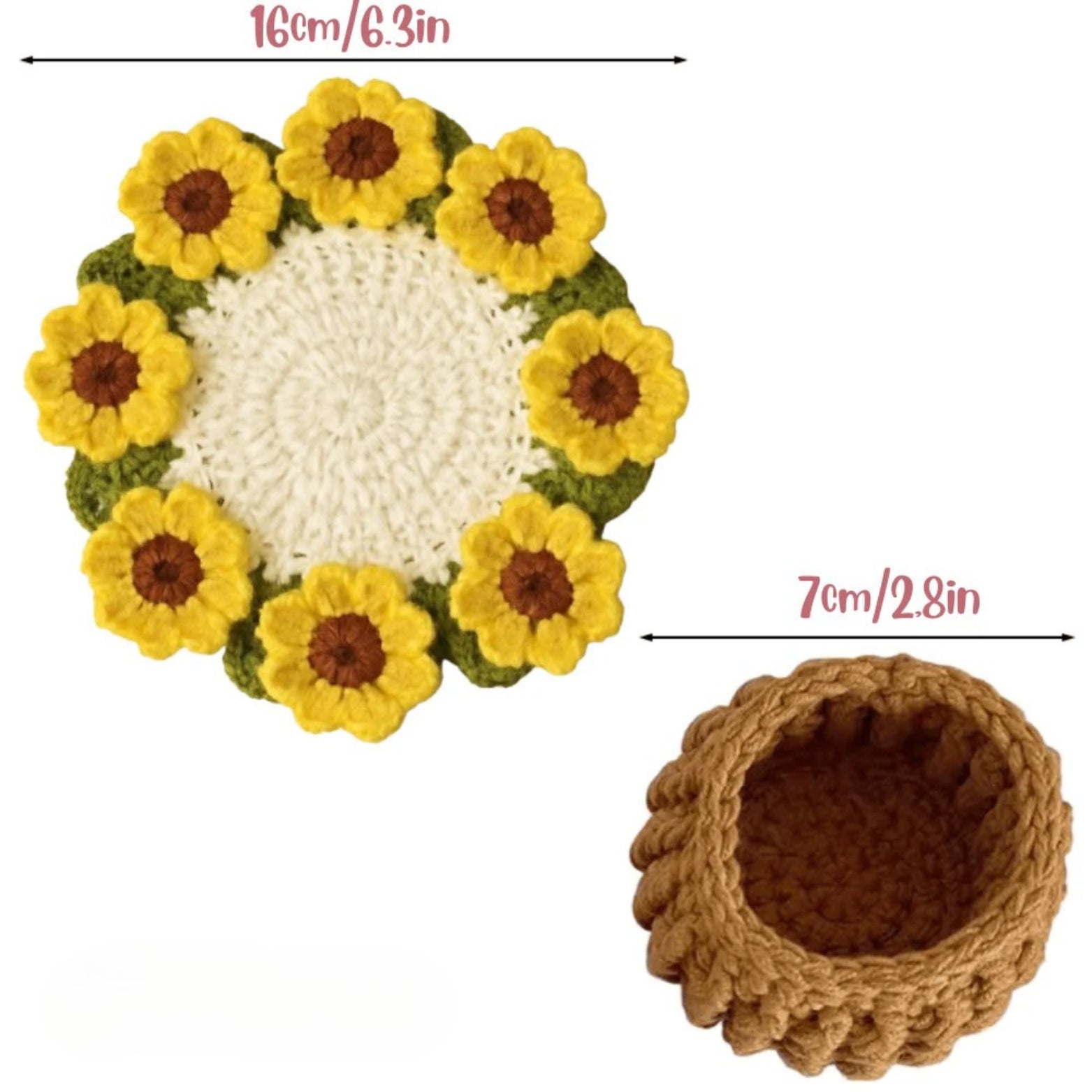 CozyPetal™ – Handmade Crochet Flower Coaster for Home & Kitchen Decor