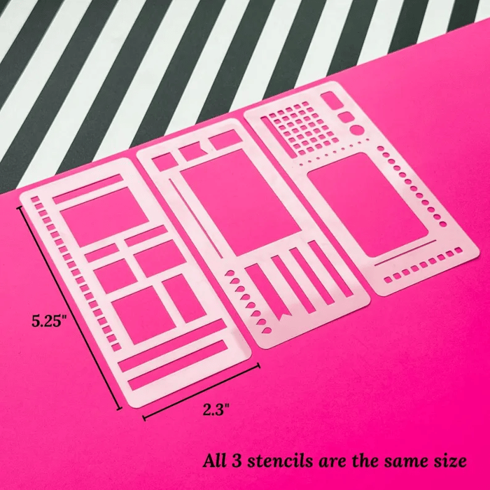 CraftFlex™ – Flexible Mylar Planner & Journal Stencils Set