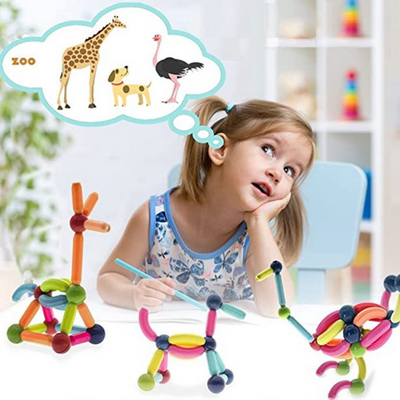 BlockFusion™ - Colorful Magnetic Blocks for Creative Learning & Play