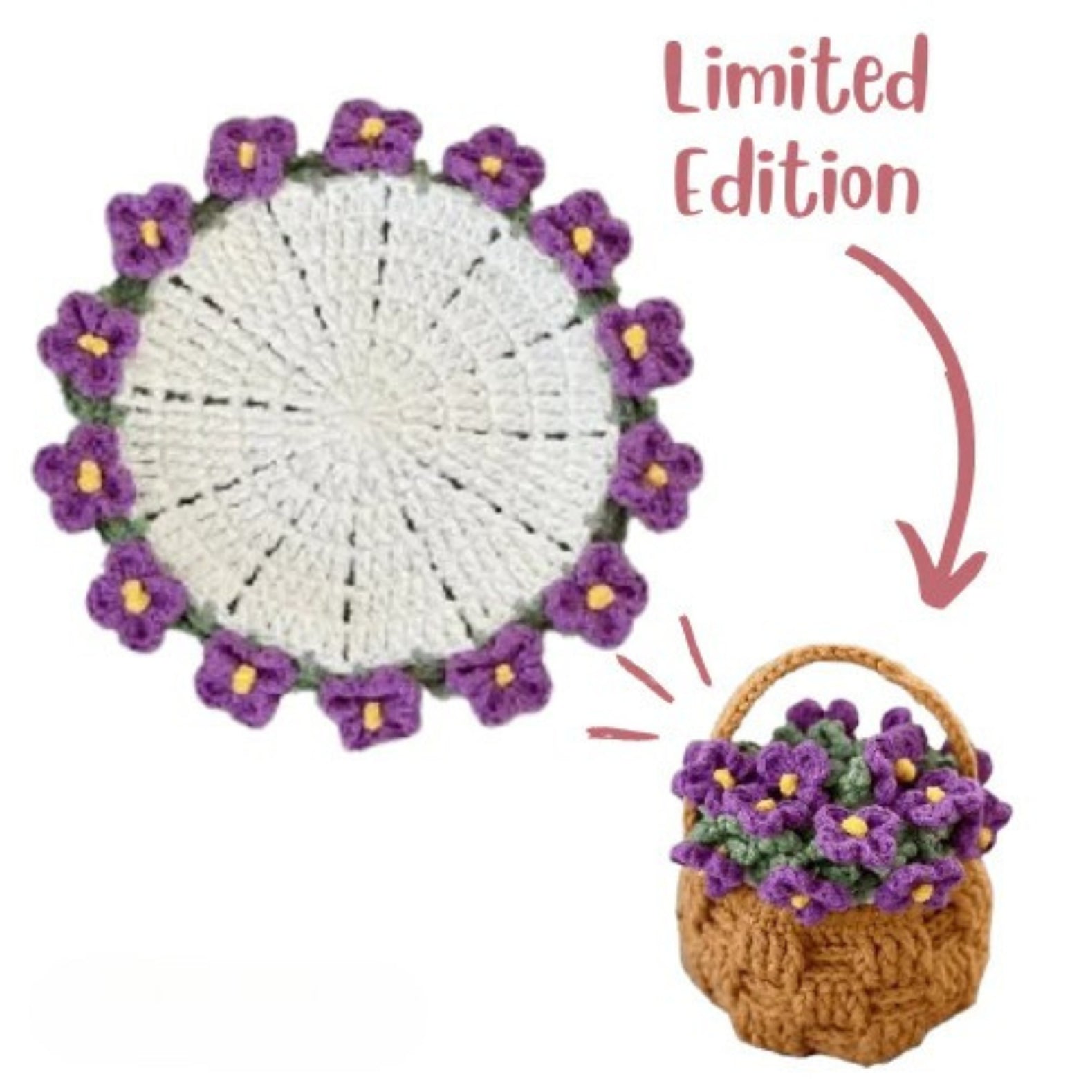 CozyPetal™ – Handmade Crochet Flower Coaster for Home & Kitchen Decor
