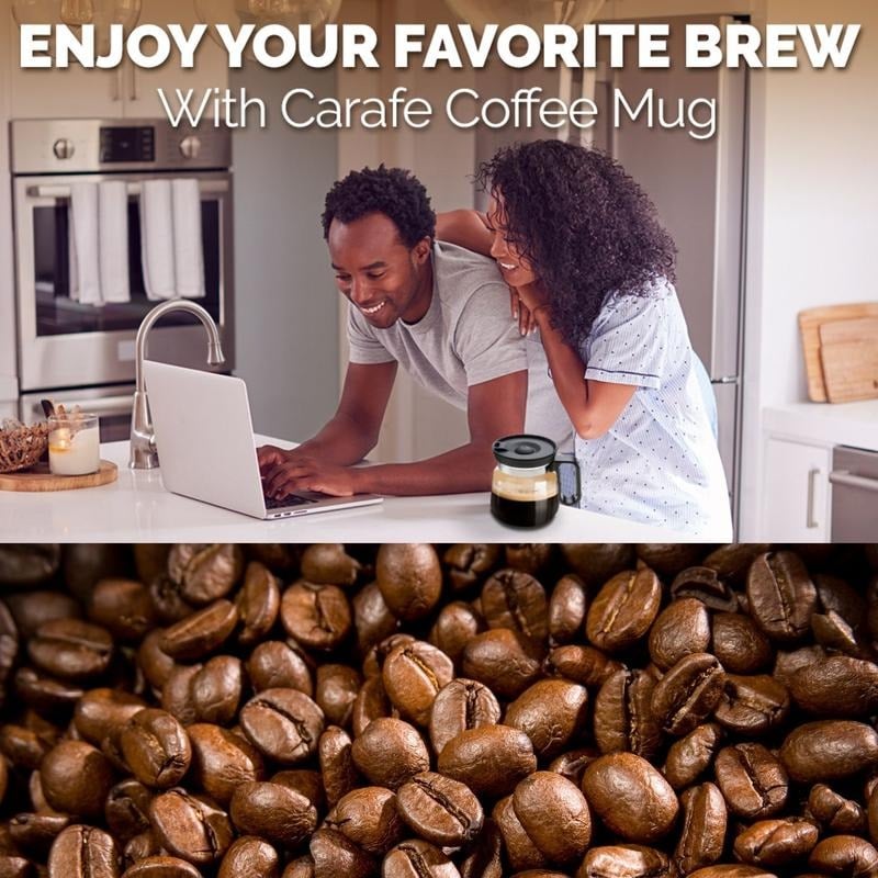 BrewVista™ – Heat-Resistant Glass Coffee Mug with Elegant Pot Design