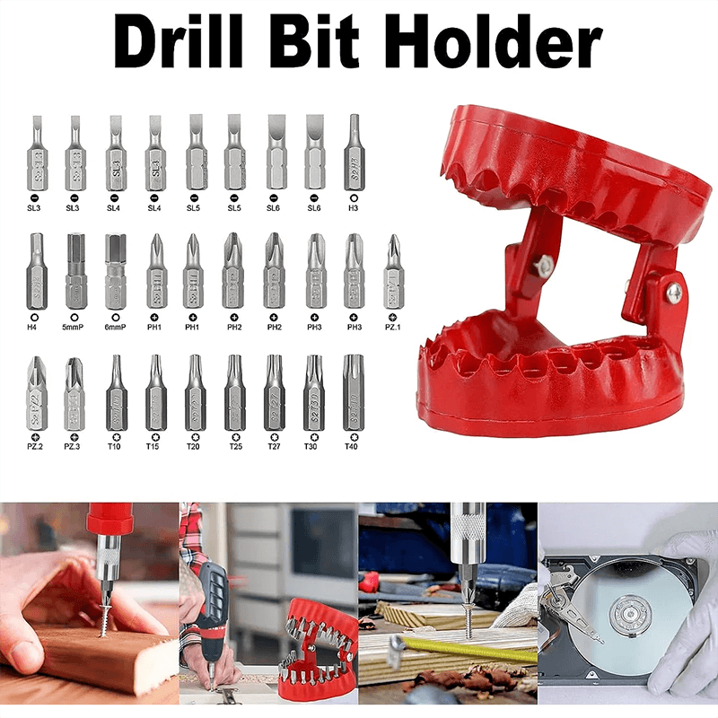 BitHive™ - 28-Piece Magnetic Drill Bit Holder for Easy Access & Organization