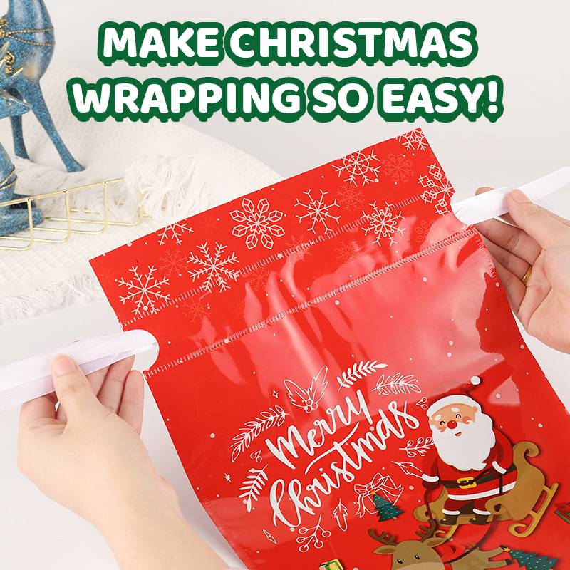 GiftJoy™ – Reusable Drawstring Gift Bags with Festive Prints & Easy Wrapping