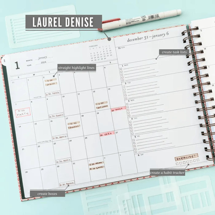 CraftFlex™ – Flexible Mylar Planner & Journal Stencils Set