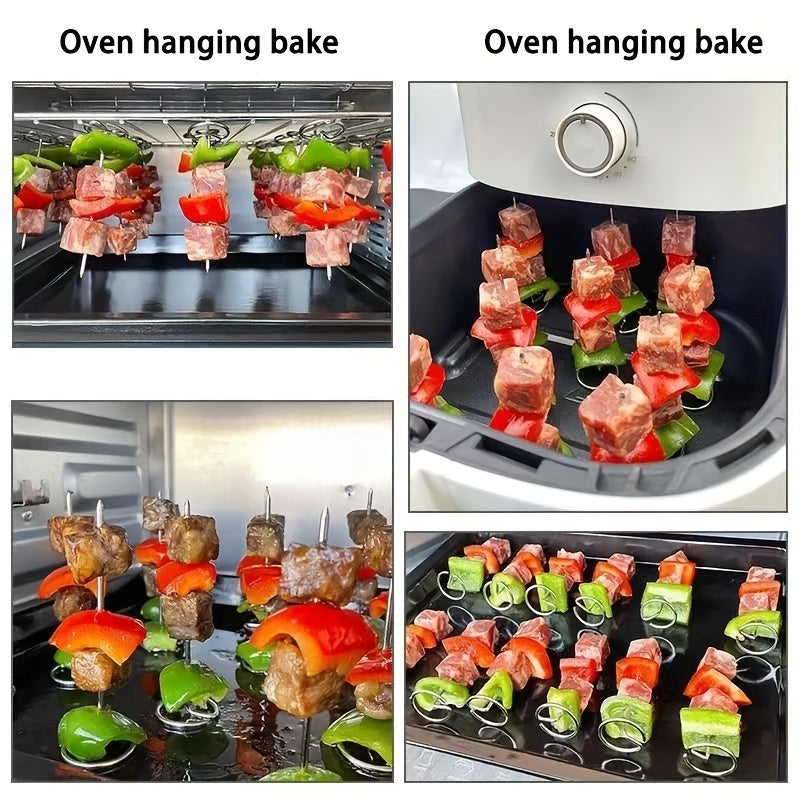 5+5 FREE | CrispSpire™ - Perfect Skewers for Juicy, Evenly Air-Fried Meals