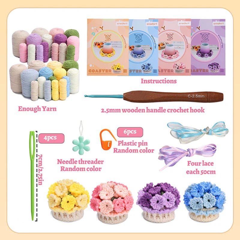 FloraWeave™ - DIY Wool Coaster Pack