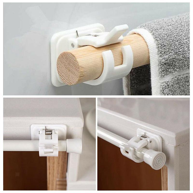 3+3 FREE | DrapeDock™ – Tool-Free Curtain Rod Holders (6 Pack)