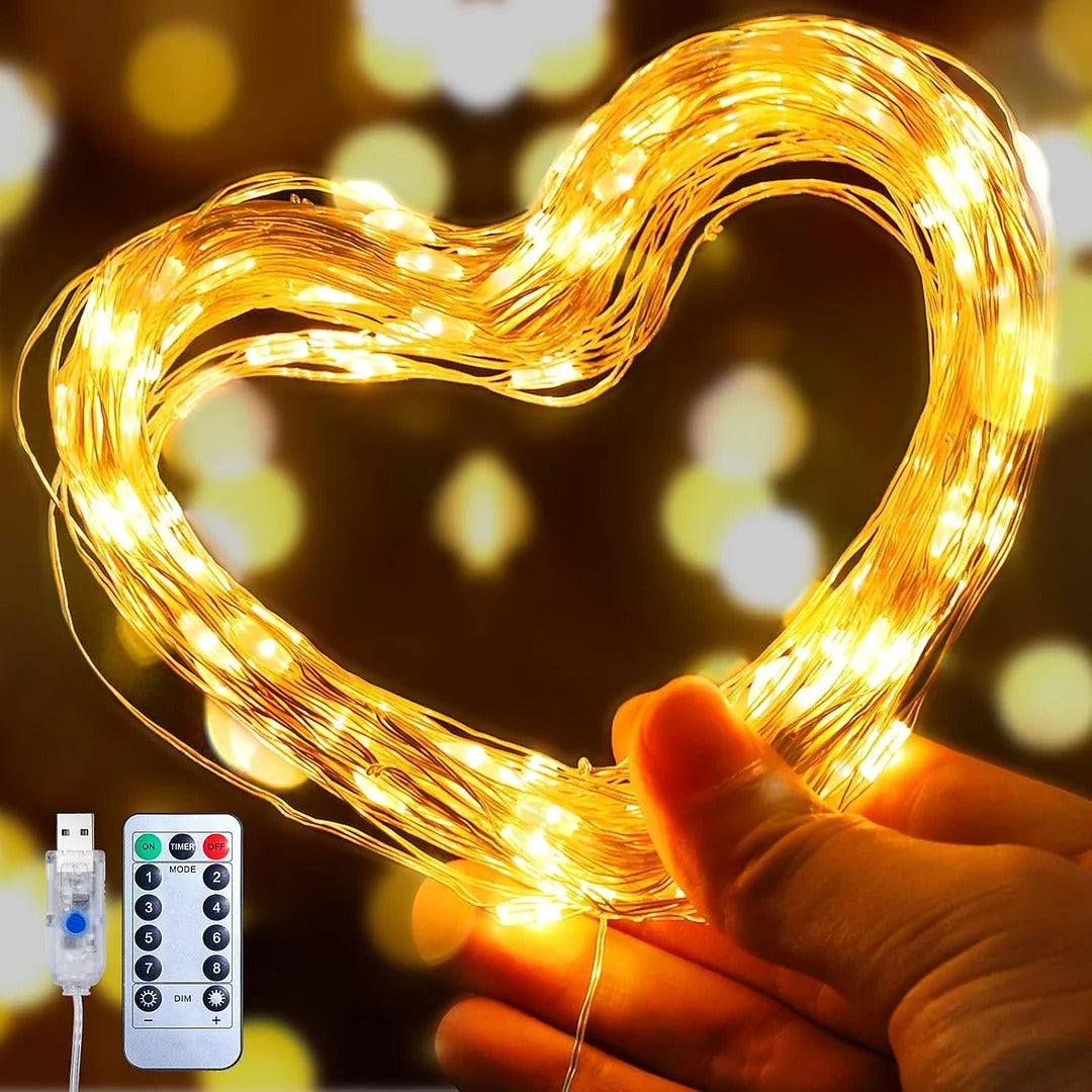FireflyGlow™ – LED String Lights with Remote Control & Multiple Twinkle Modes