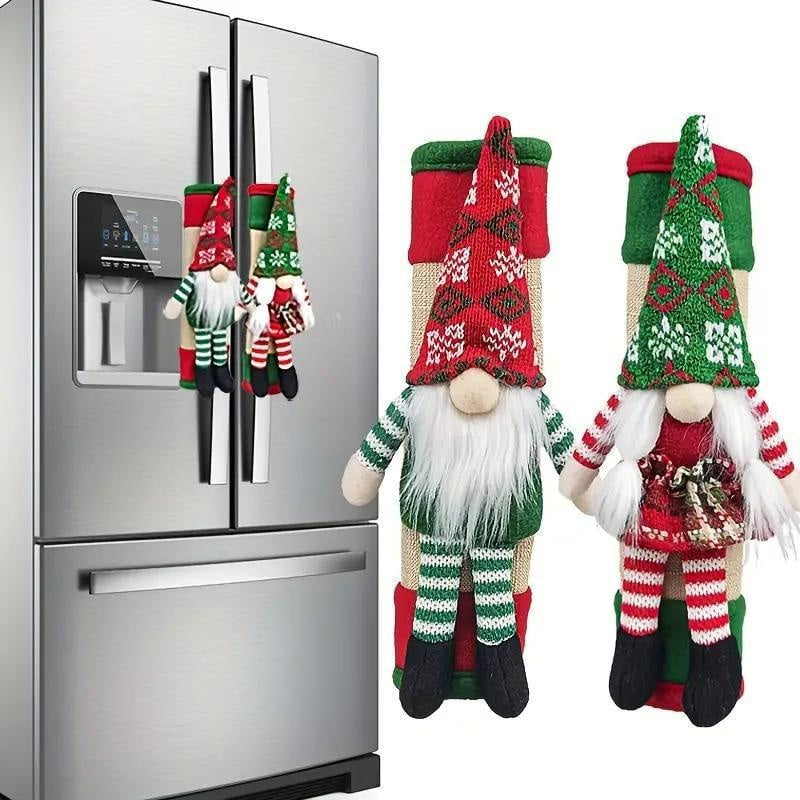 FrostyGrips™ – Christmas Gnome Refrigerator Handle Covers