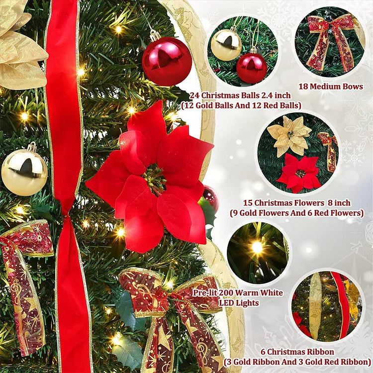 FoldaTree™ – Collapsible Pop-Up Christmas Tree for Easy Festive Setup