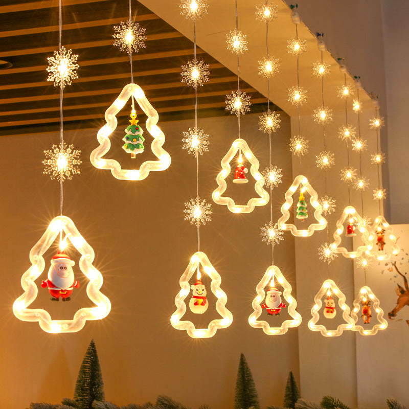 StarGlow™ – Hanging Star & Snowflake LED Lights