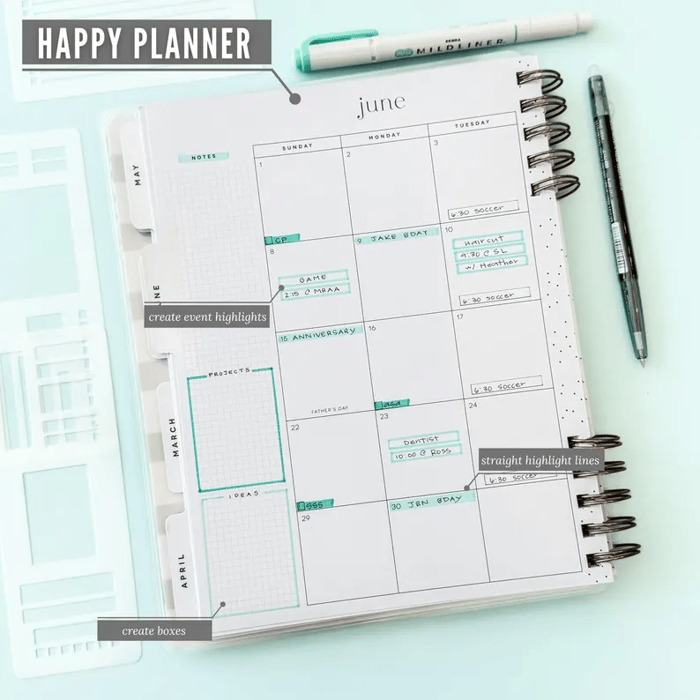 CraftFlex™ – Flexible Mylar Planner & Journal Stencils Set