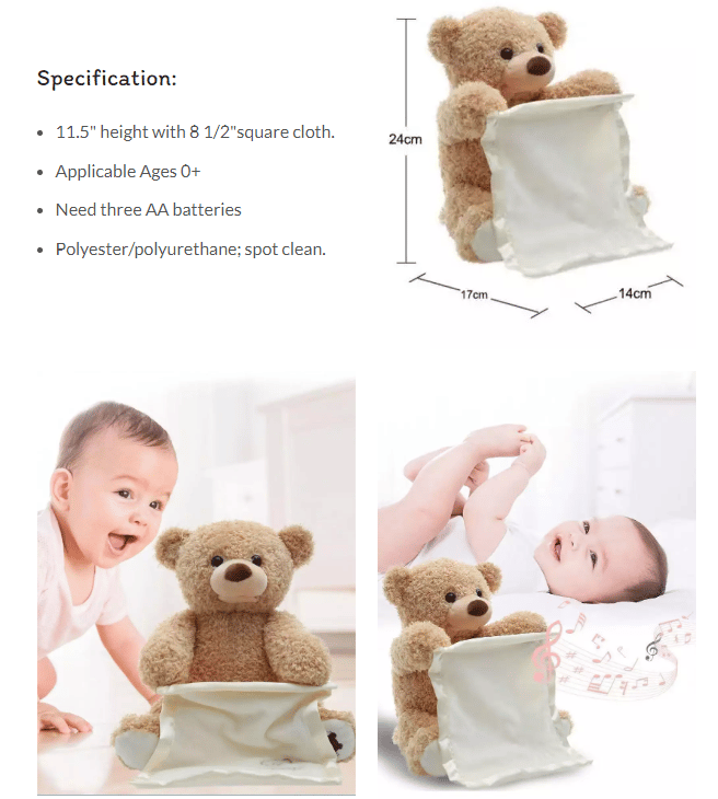 HugHarmony™ - Peekaboo Plush Bear