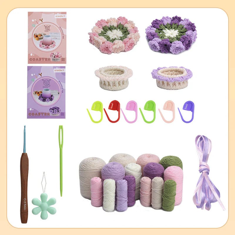 FloraWeave™ - DIY Wool Coaster Pack