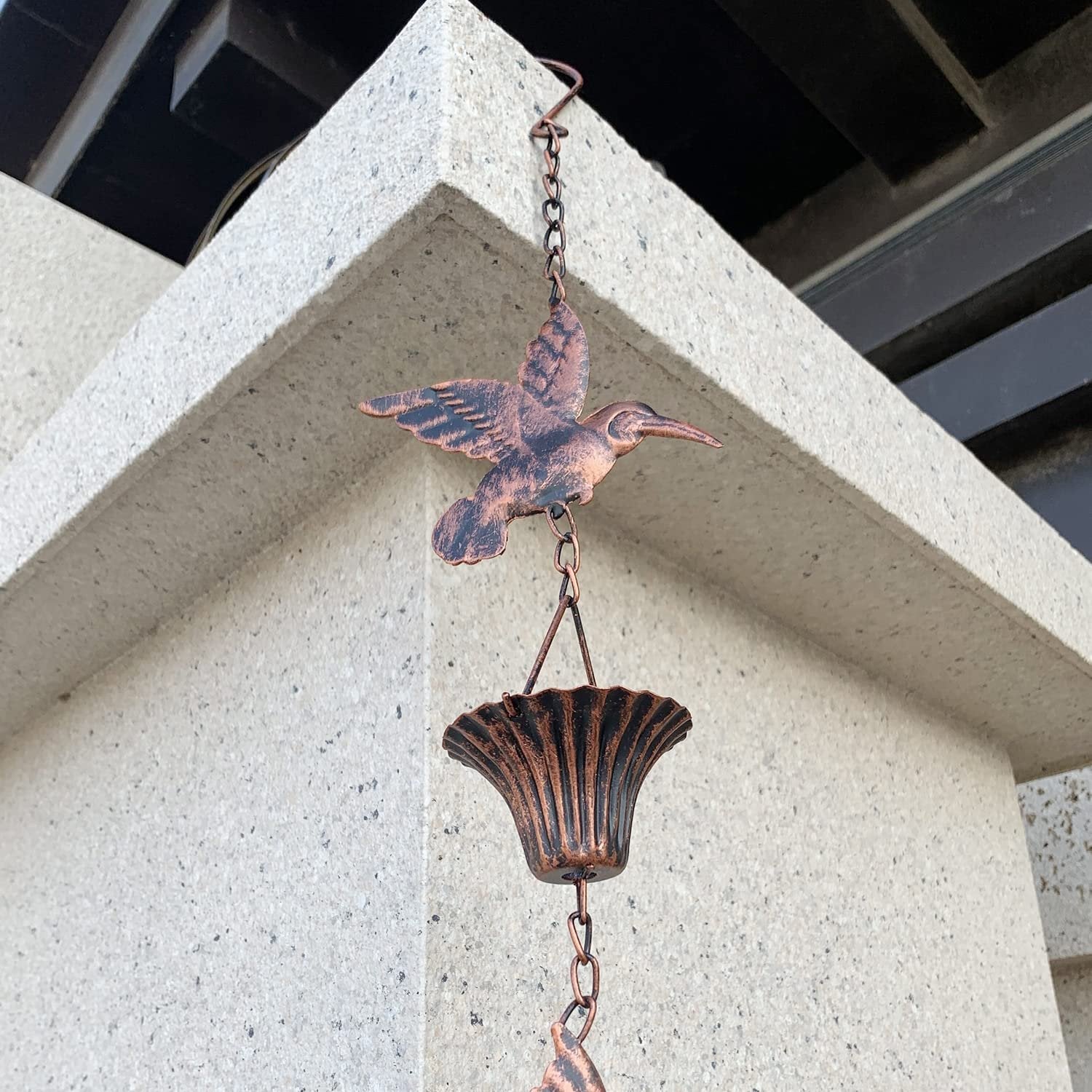 AquaSong™ – Decorative Hummingbird Rain Chain for Gutters & Gardens