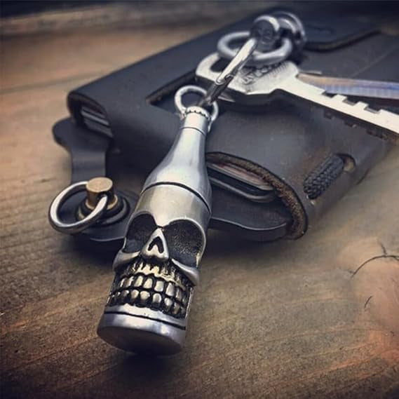 GrimTorque™ - Piston Skull Keychain