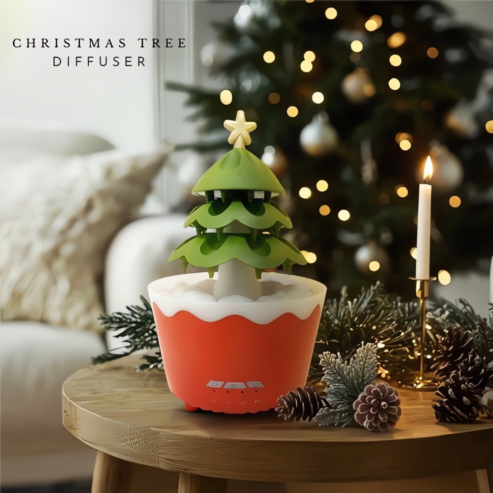 AromaTree™ – LED Christmas Tree Essential Oil Diffuser with Mist & Lights