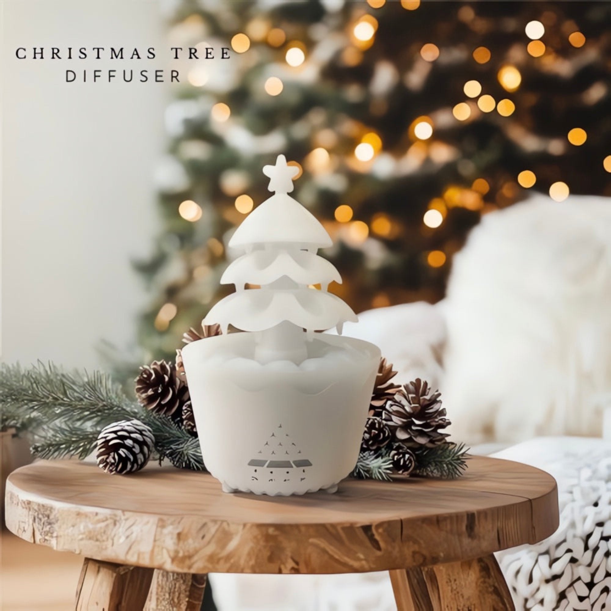 AromaTree™ – LED Christmas Tree Essential Oil Diffuser with Mist & Lights