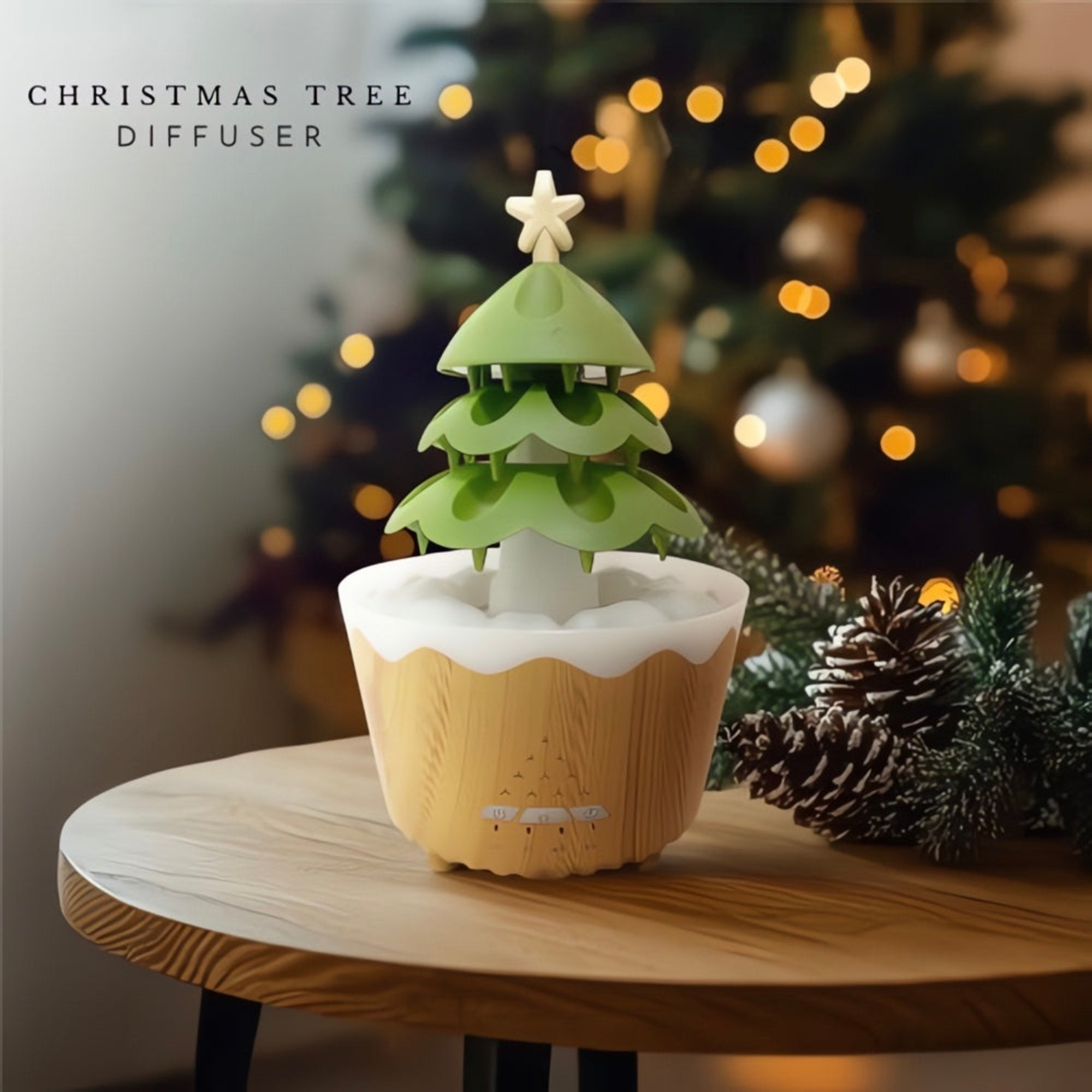 AromaTree™ – LED Christmas Tree Essential Oil Diffuser with Mist & Lights