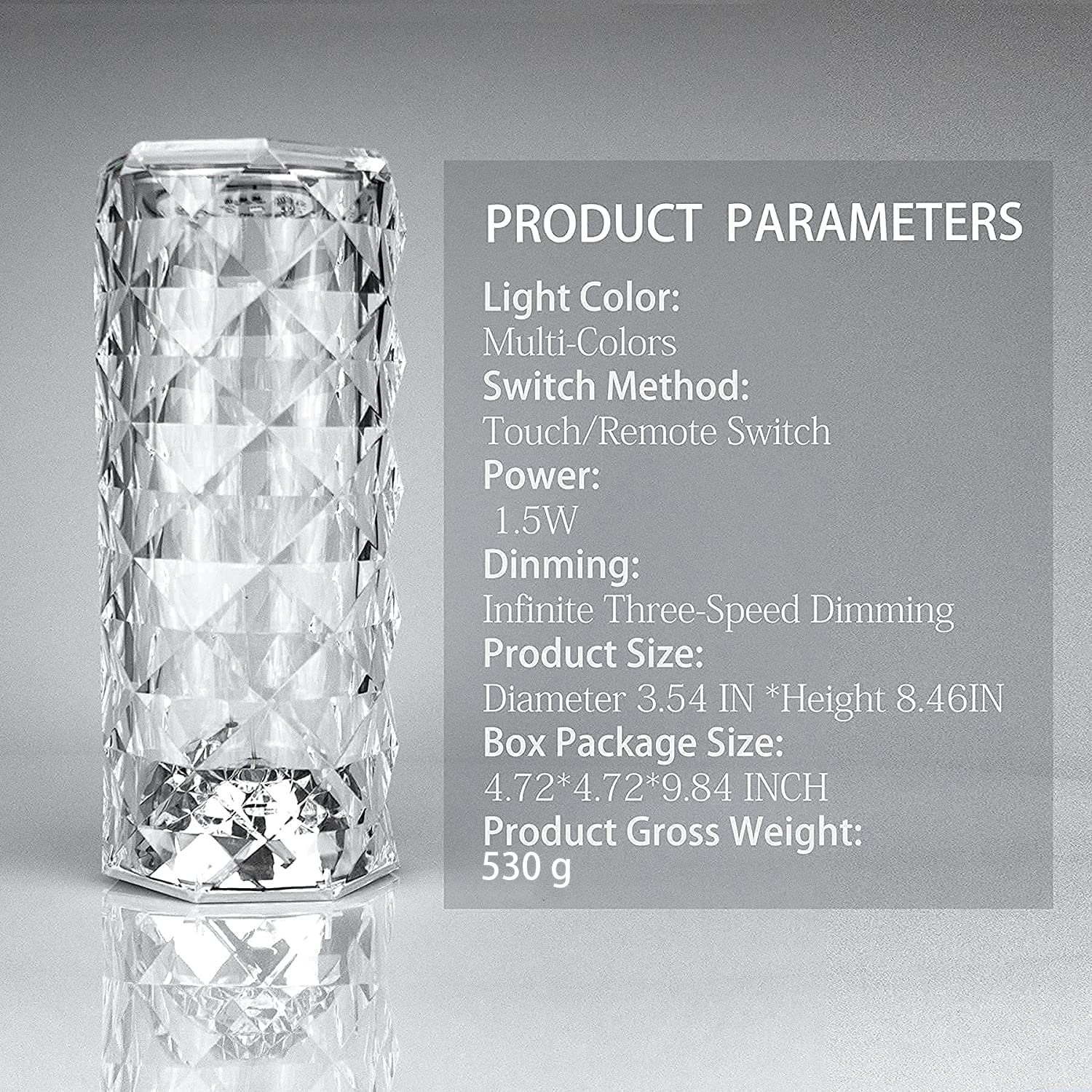 CrystalLamp™ - 3D crystal lamp with 16 colors