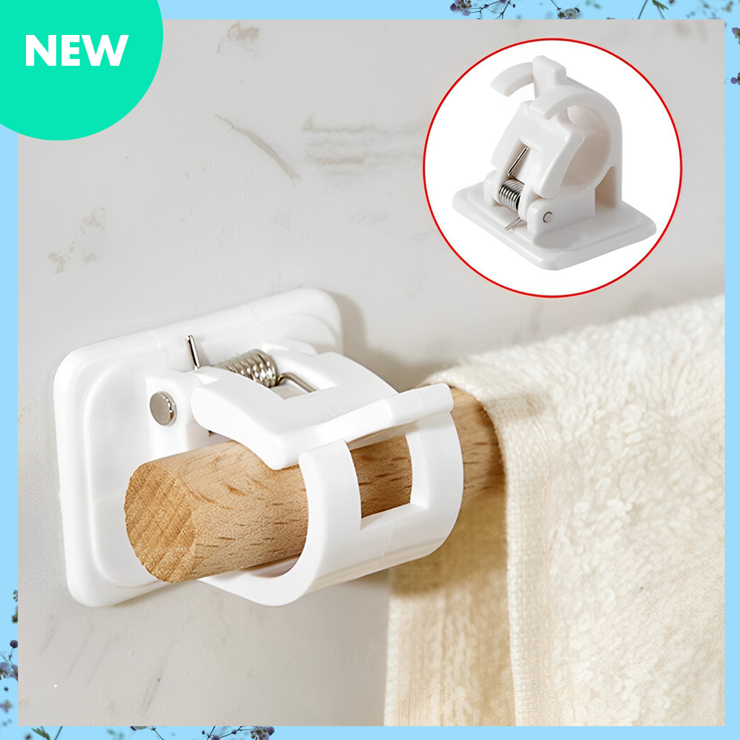 3+3 FREE | DrapeDock™ – Tool-Free Curtain Rod Holders (6 Pack)