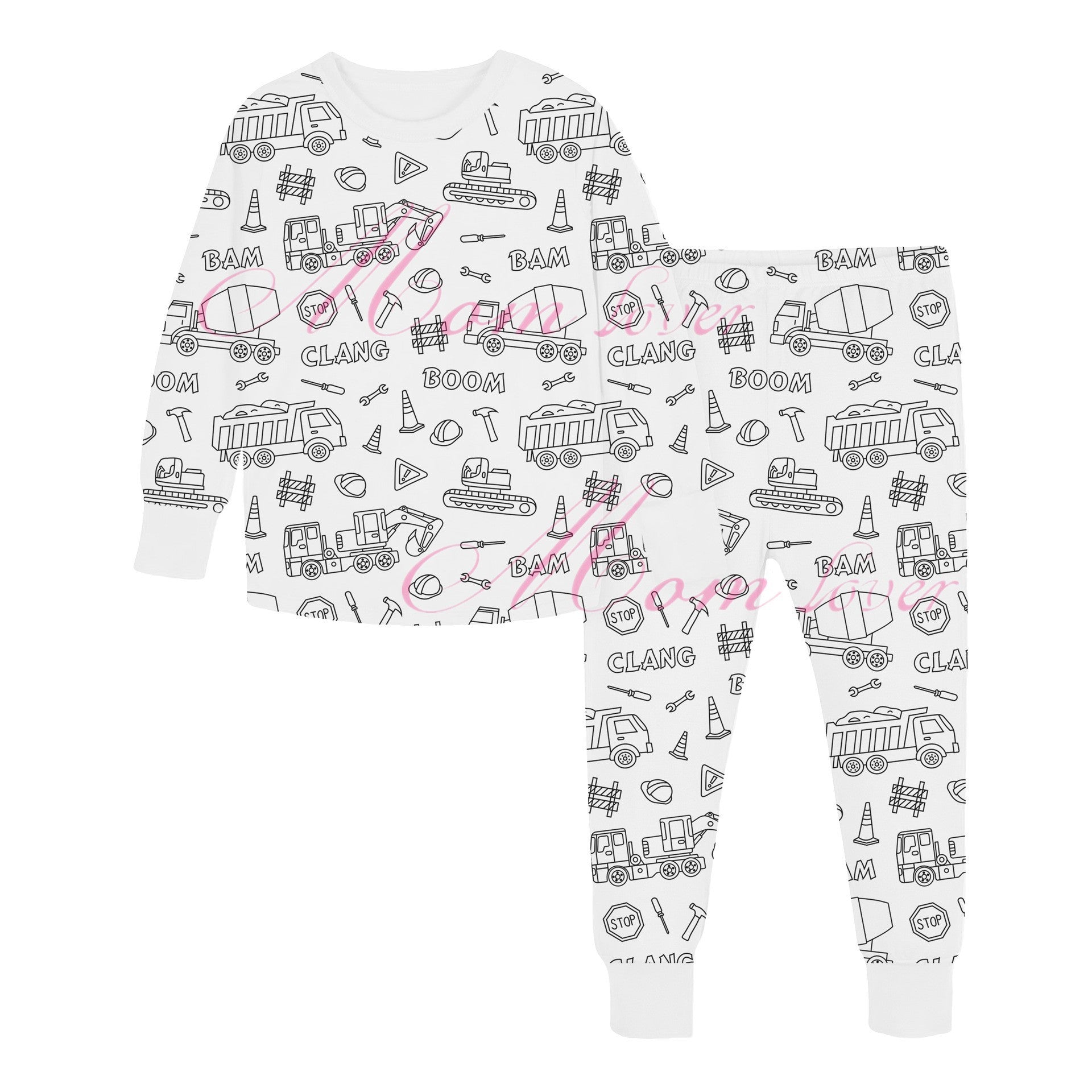 ColorWear™ – Kids Pajama Set with Washable Fabric Markers