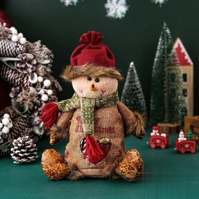 MerryPouch™ – Plush Christmas Gift Bags with Santa, Snowman & Reindeer Designs