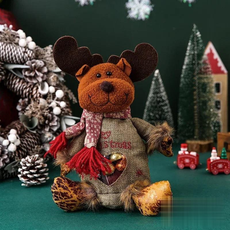 MerryPouch™ – Plush Christmas Gift Bags with Santa, Snowman & Reindeer Designs