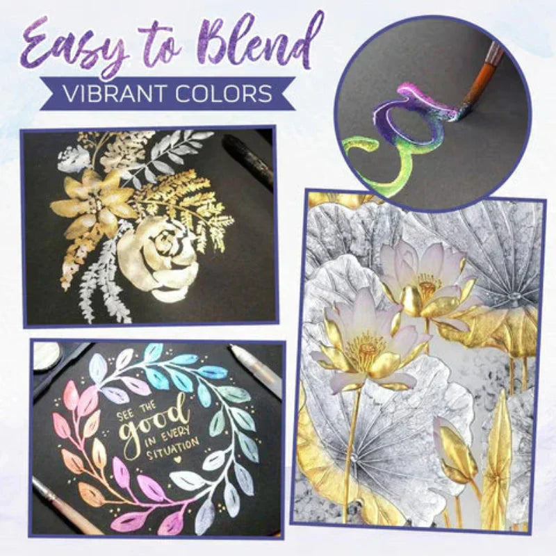 AquaLume™ – Shimmering Metallic Watercolors for Stunning Art Effects