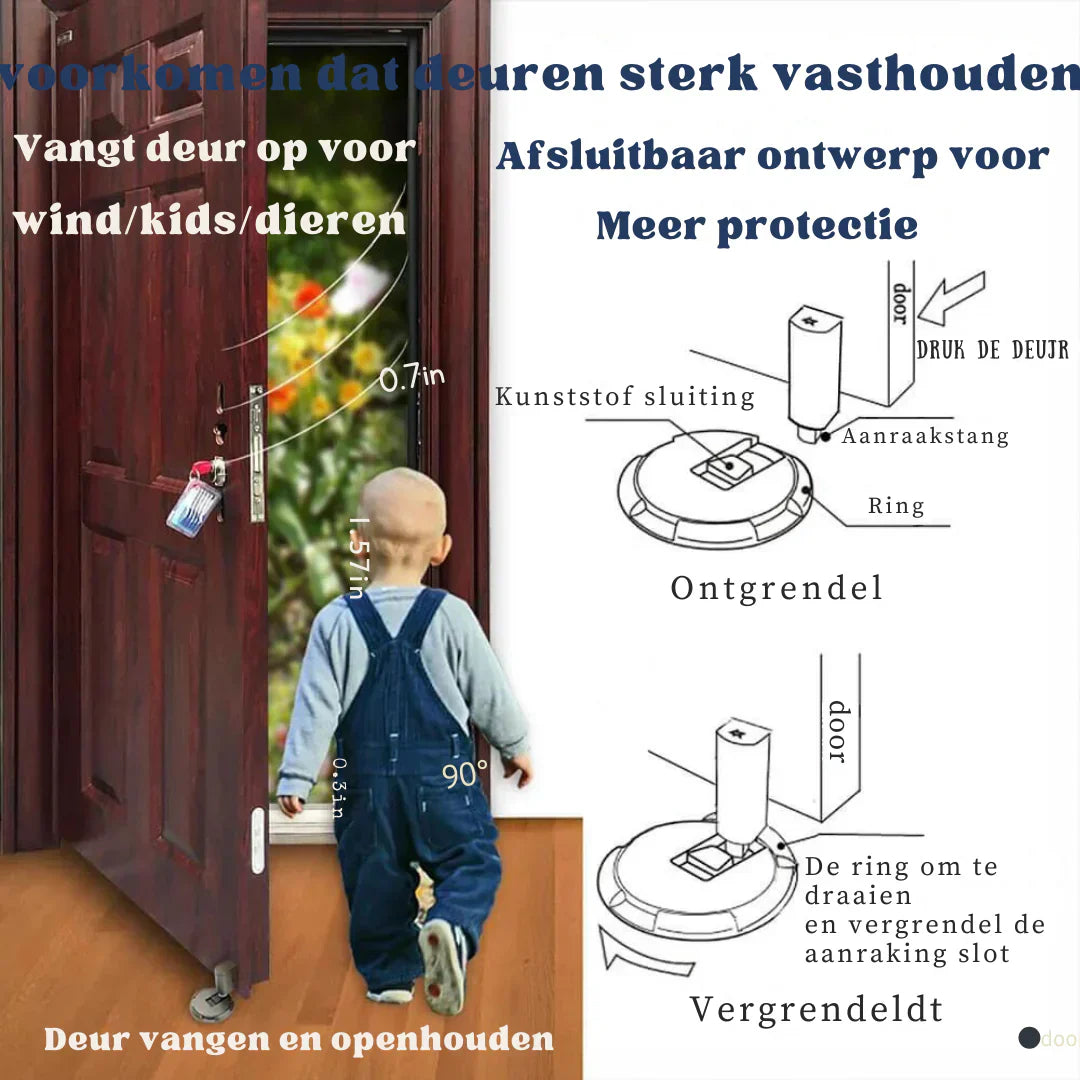 SecureStop™ - Adjustable Door Stopper for All Floor Types