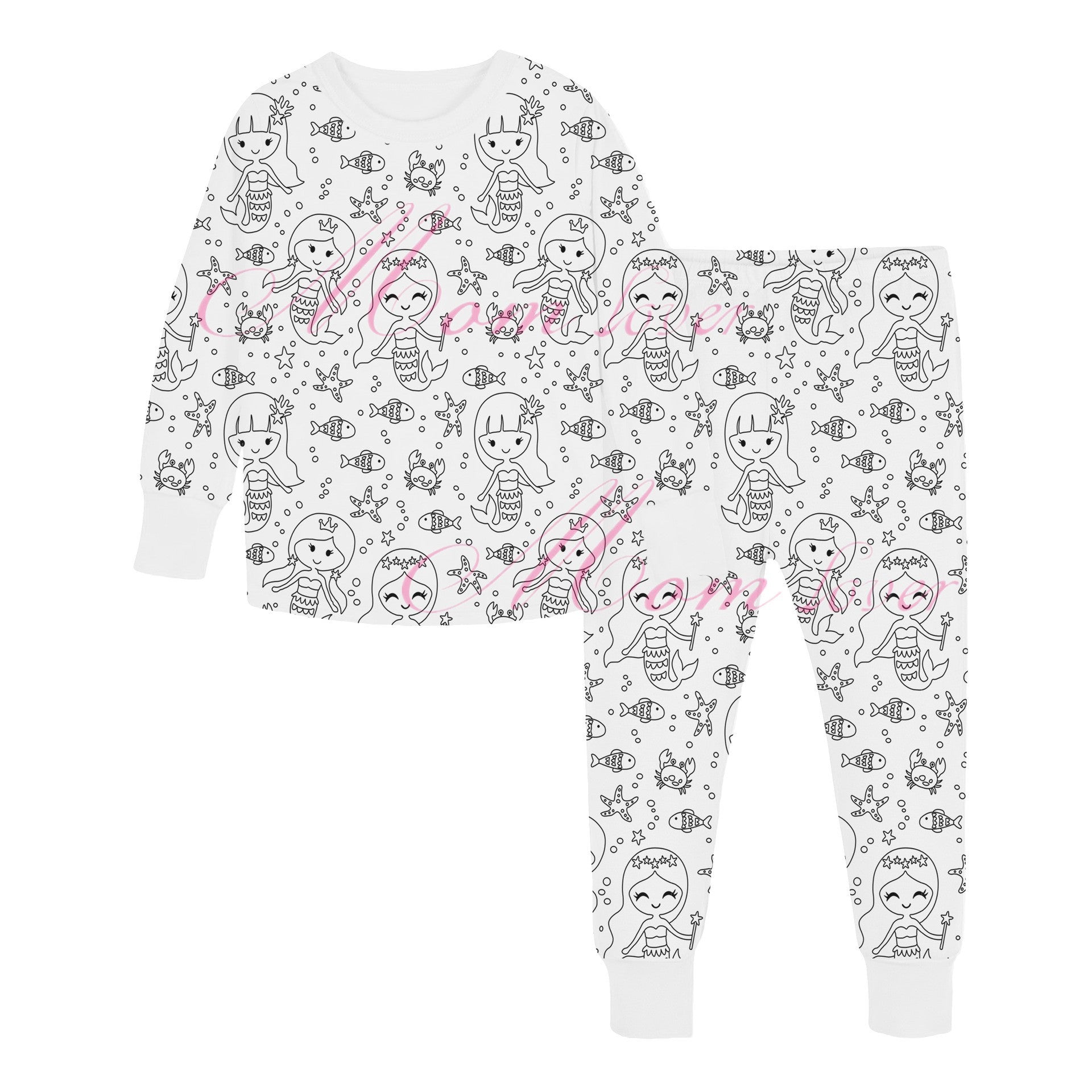 ColorWear™ – Kids Pajama Set with Washable Fabric Markers