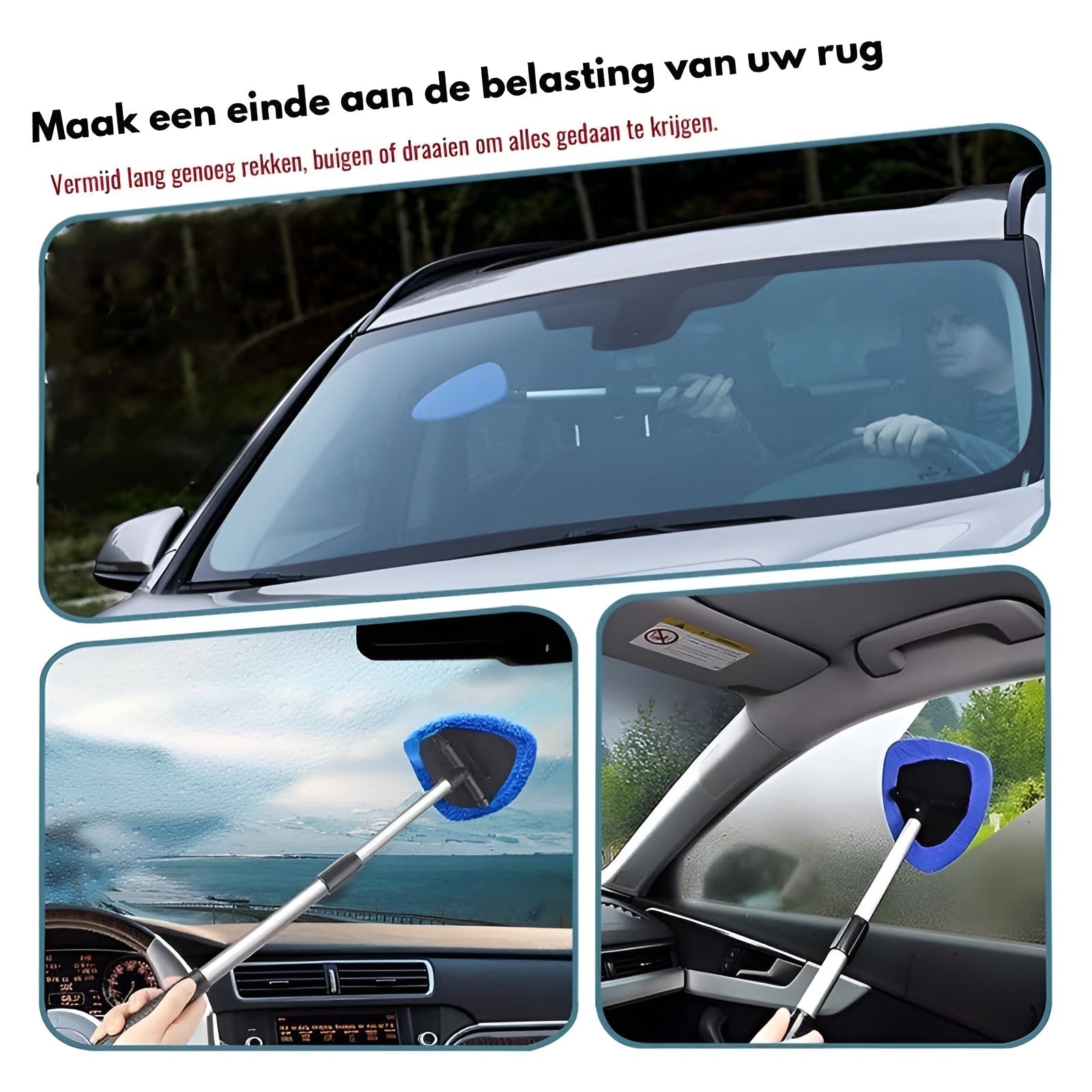 ClearView™ - Streak-Free Car Window & Windshield Cleaning Tool