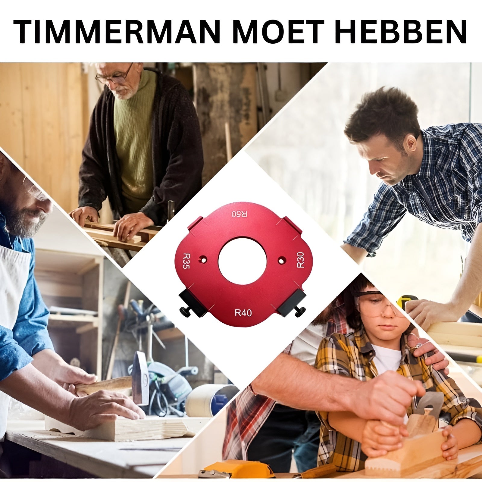 RadiusMark™ - 4-in-1 Router Template for Woodworking & Craft Projects