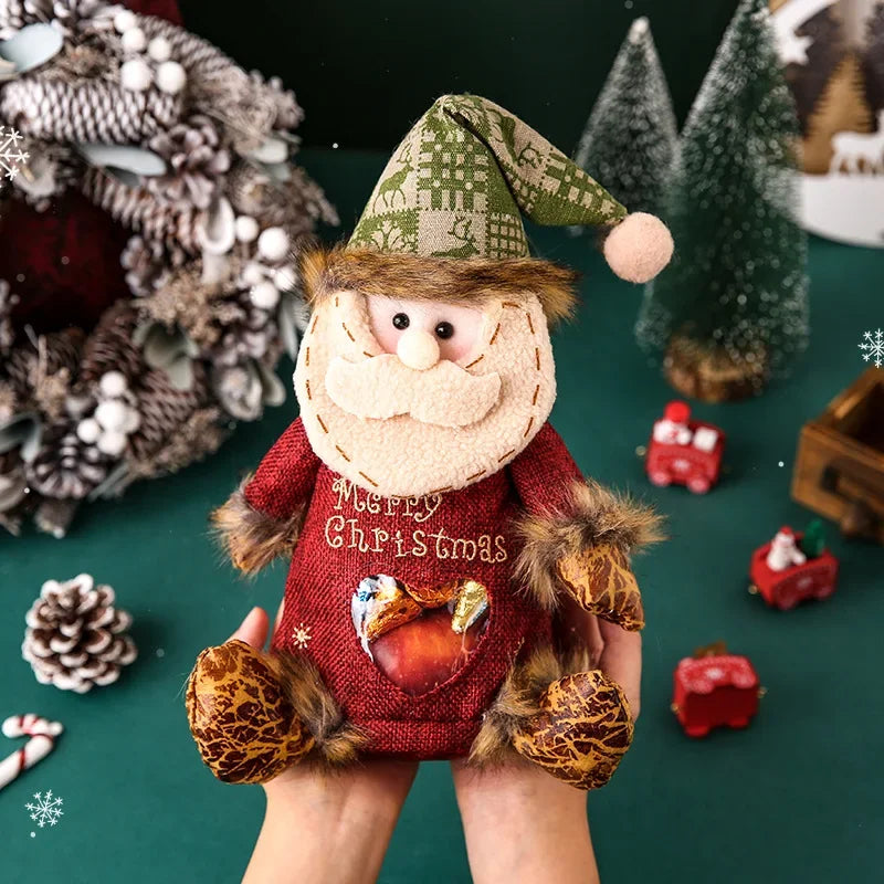 MerryPouch™ – Plush Christmas Gift Bags with Santa, Snowman & Reindeer Designs