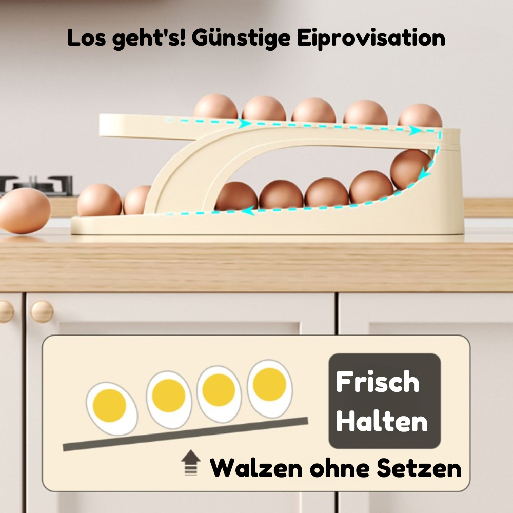 1+1 FREE | EggScroller™ – Self-Rolling Egg Dispenser for Fridge Freshness