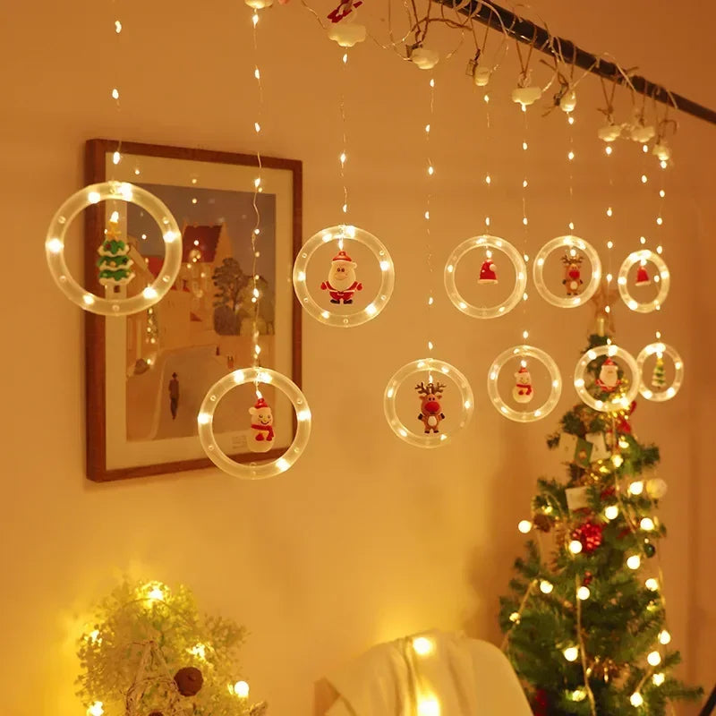 StarGlow™ – Hanging Star & Snowflake LED Lights