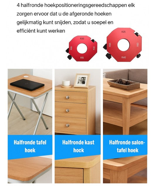 RadiusMark™ - 4-in-1 Router Template for Woodworking & Craft Projects