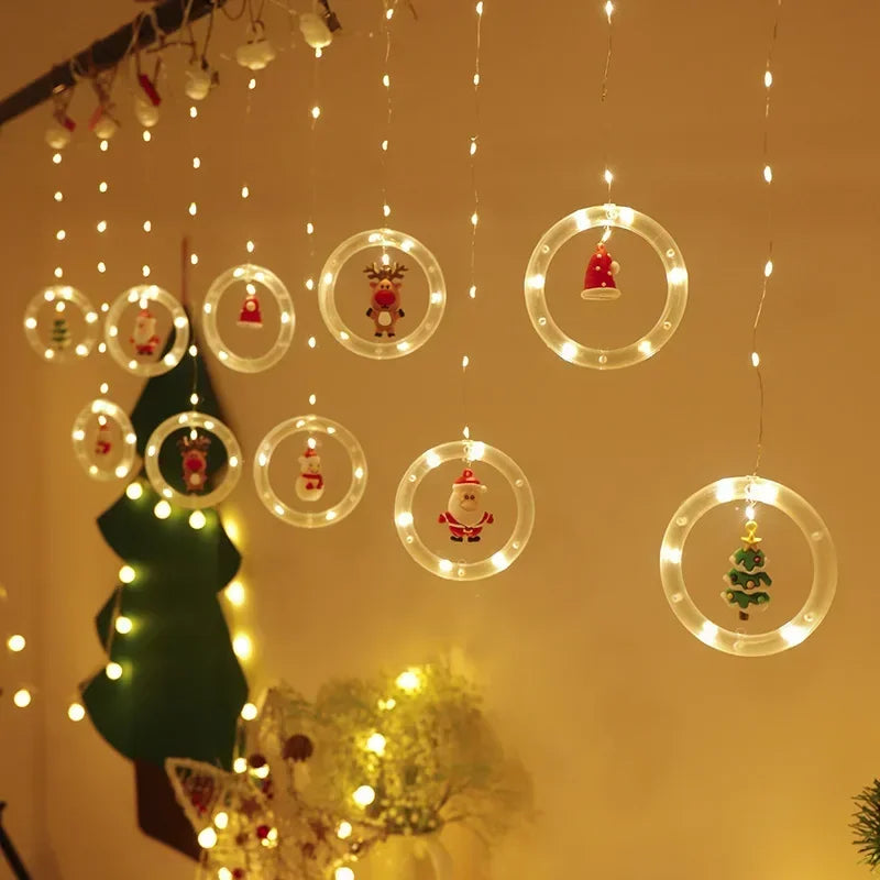 StarGlow™ – Hanging Star & Snowflake LED Lights