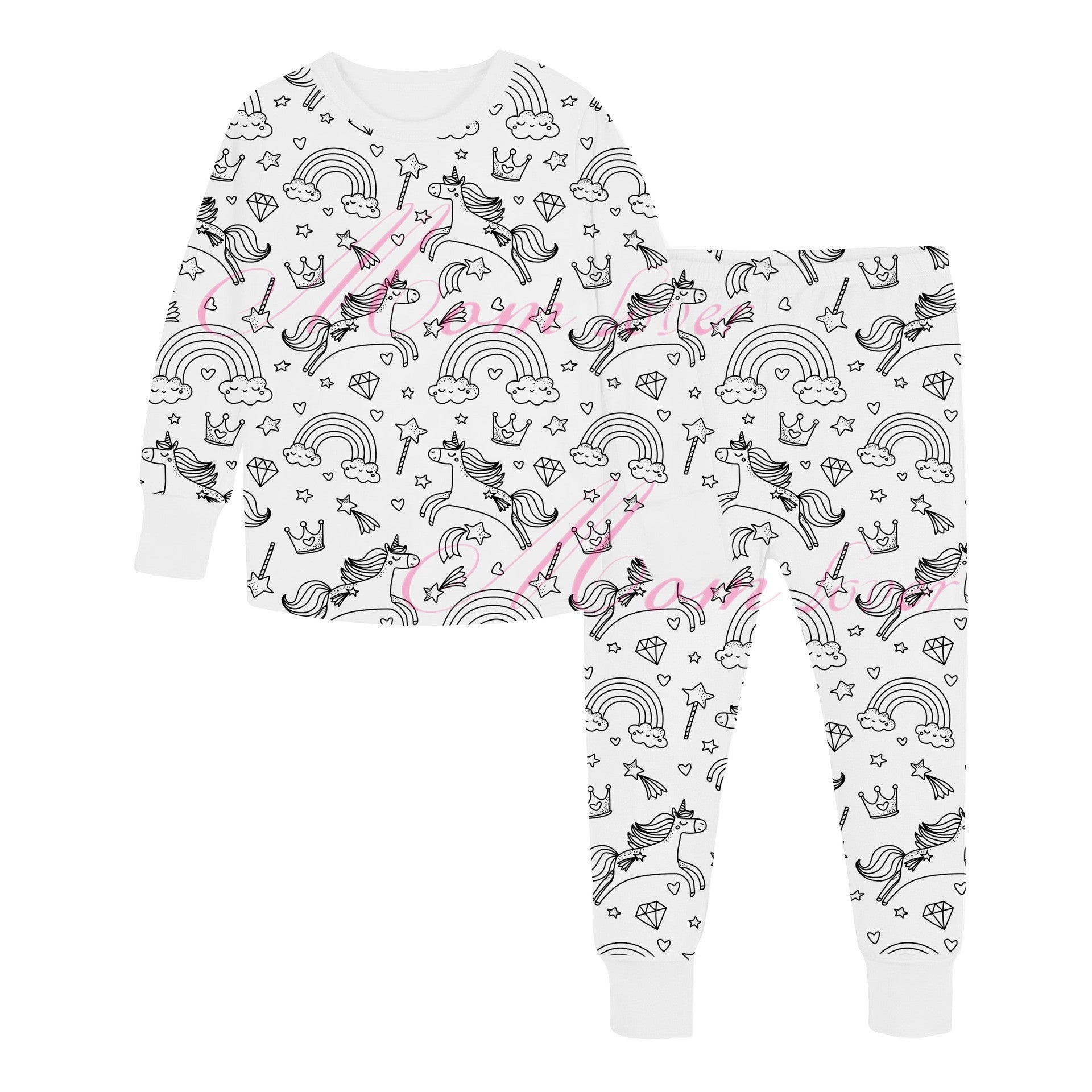 ColorWear™ – Kids Pajama Set with Washable Fabric Markers