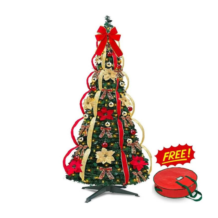 FoldaTree™ – Collapsible Pop-Up Christmas Tree for Easy Festive Setup