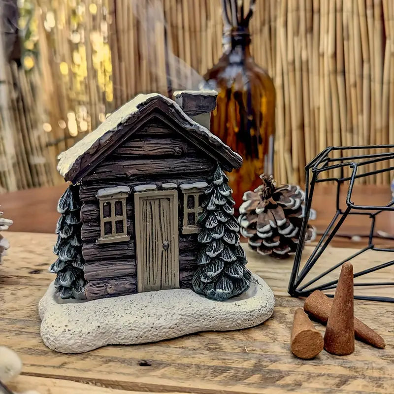 CozyCabin™ – Charming Christmas Cabin Incense Burner