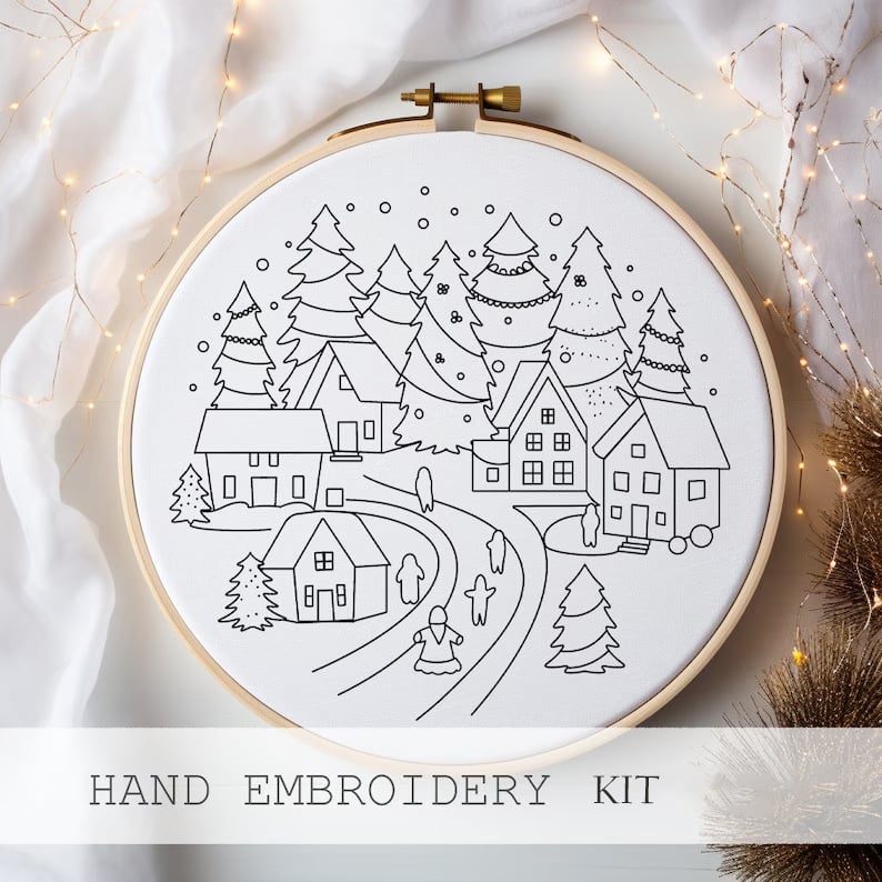 SnowStitch™ - Holiday Embroidery Kit