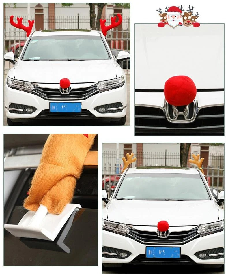 ReinRide™ – Make Every Drive Merrier with Adorable Christmas Car Antlers